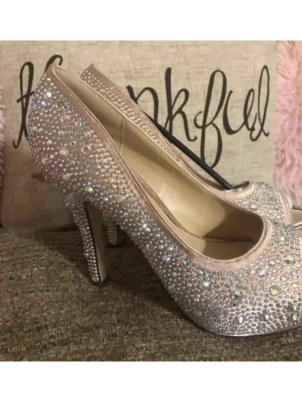 NIB Lady Couture Heels Rhinestone Dazzling Pumps Women's Size 9.5